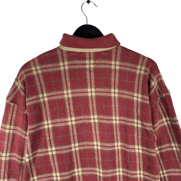 Tommy Hilfiger Quarter Button Plaid Sweatshirt - Picture 5 of 6